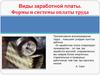 Виды заработной платы. Формы и системы оплаты труда