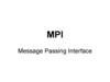 Message Passing Interface