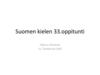 Suomen kielen 33 oppitunti