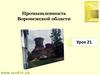 Промышленность Воронежской области. Урок 21