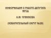 Информация о работе депутата МГСД А.М. Чумикова