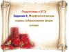Морфологические нормы (образование форм слова). Подготовка к ЕГЭ