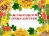 Аппликация из сухих листьев