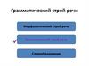 Грамматический строй речи