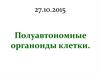 Полуавтономные органоиды клетки