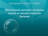 Обозначение мягкости согласных звуков на письме гласными буквами