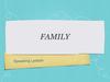 Family. Speaking Lesoon
