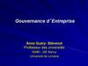 Gouvernance d’Entreprise