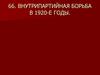 Внутрипартийная борьба в 1920-е годы