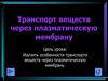 Транспорт веществ через плазматическую мембрану