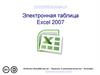 Электронная таблица Excel 2007