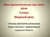 Имя прилагательное как часть речи