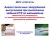 Анализ типичных затруднений выпускников при выполнении заданий ЕГЭ по математике