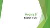 Module 8f. English in use