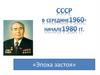 СССР при Брежневе. «Эпоха застоя»