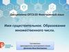 Имя существительное в английском языке. Образование множественного числа
