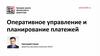 Оперативное управление и планирование платежей