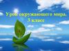 Условия жизни на Земле. 3 класс