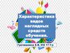 Характеристика видов наглядных средств обучения