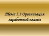 Организация заработной платы