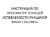 Инструкция по просмотру текущей успеваемости учащихся МБОУ СОШ №56 на сайте Госуслуг