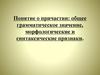 Понятие о причастии: общее грамматическое значение, морфологические и синтаксические признаки