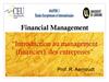 Introduction au management (financier) des entreprises