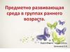 Развивающая предметно-пространственная среда в детском саду