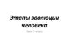 Антропогенез. Этапы эволюции человека