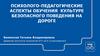 Психолого-педагогические аспекты обучения  культуре безопасного поведения на дороге