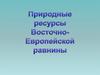 Природные ресурсы Восточно - Европейской равнины
