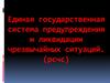 Единая государственная система предупреждения и ликвидации чрезвычайных ситуаций (РСЧС)