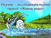 Живая вода. Родники. Исследовательский проект