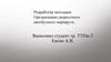 Разработка методики организации скоростного автобусного маршрута