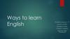 Ways to learn English