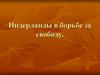Нидерланды в борьбе за свободу