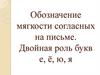 Обозначение мягкости согласных на письме. Двойная роль букв е, ё, ю, я