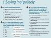 Saying 'no' politely. Lesson 13