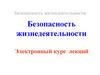 Безопасность жизнедеятельности