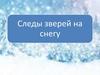 Следы зверей на снегу