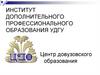 Институт дополнительного профессионального образования УДГУ