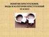 Понятие преступления. Виды и категории преступлений