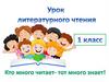 Урок литературного чтения в 1 классе