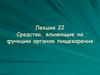 Лекарственные средства, влияющие на функции органов пищеварения