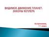 Видимое движение планет. Законы Кеплера