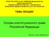 Основы конституционного права Российской Федерации