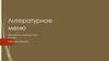 Литературное меню