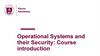 Operational Systems and their Security: Course introduction
