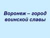 Воронеж - город воинской славы