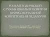 роль методической службы школы в развитии професиональной компетенции педагогов
